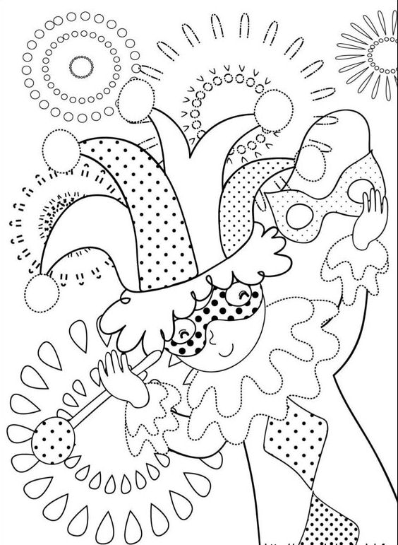 Plansa de colorat cu Carnaval 67 64